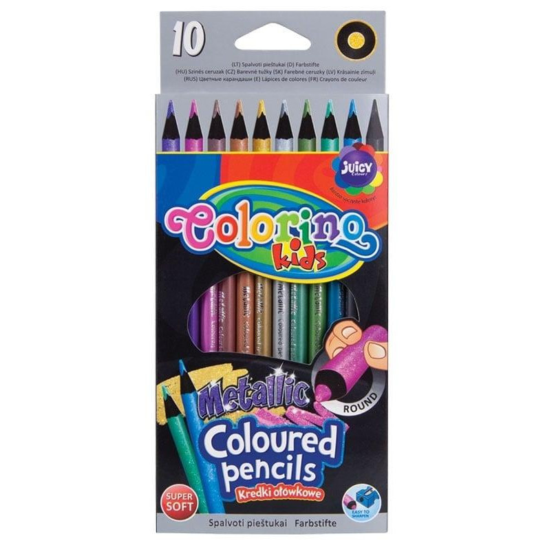 Colorino Карандаши цветные Metallic, 10 цветов (34678PTR) - зображення 1