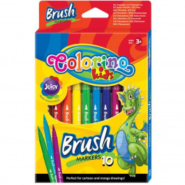   Colorino Фломастеры Brush 10 цветов 10 шт (65610PTR)