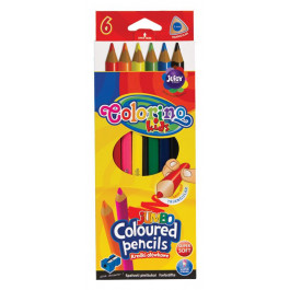 Colorino Карандаши цветные Jumbo 17.5 см с точилкой 6 цветов (15516PTR/1)
