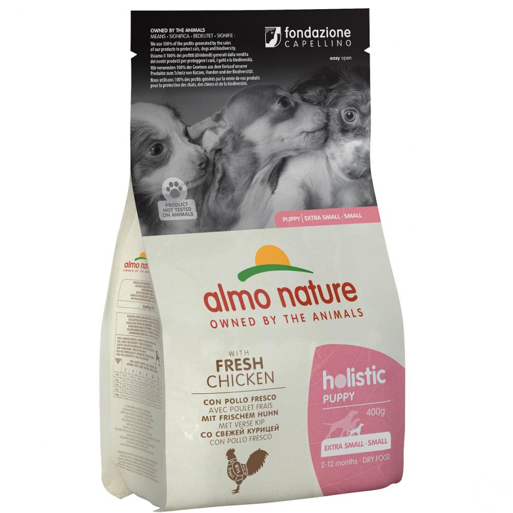 Almo Nature Holistic With Fresh Meat Puppy Mini Small Chicken 0,4 кг (8001154121872) - зображення 1