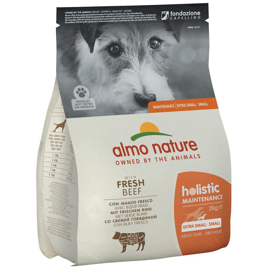 Almo Nature Holistic With Fresh Meat Mini Small Adult Beef - зображення 1