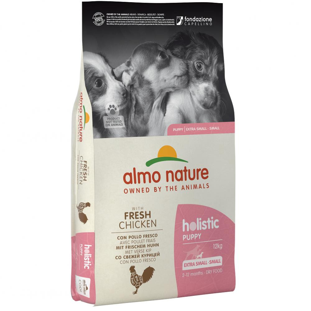 Almo Nature Holistic With Fresh Meat Puppy Mini Small Chicken 12 кг (8001154122626) - зображення 1