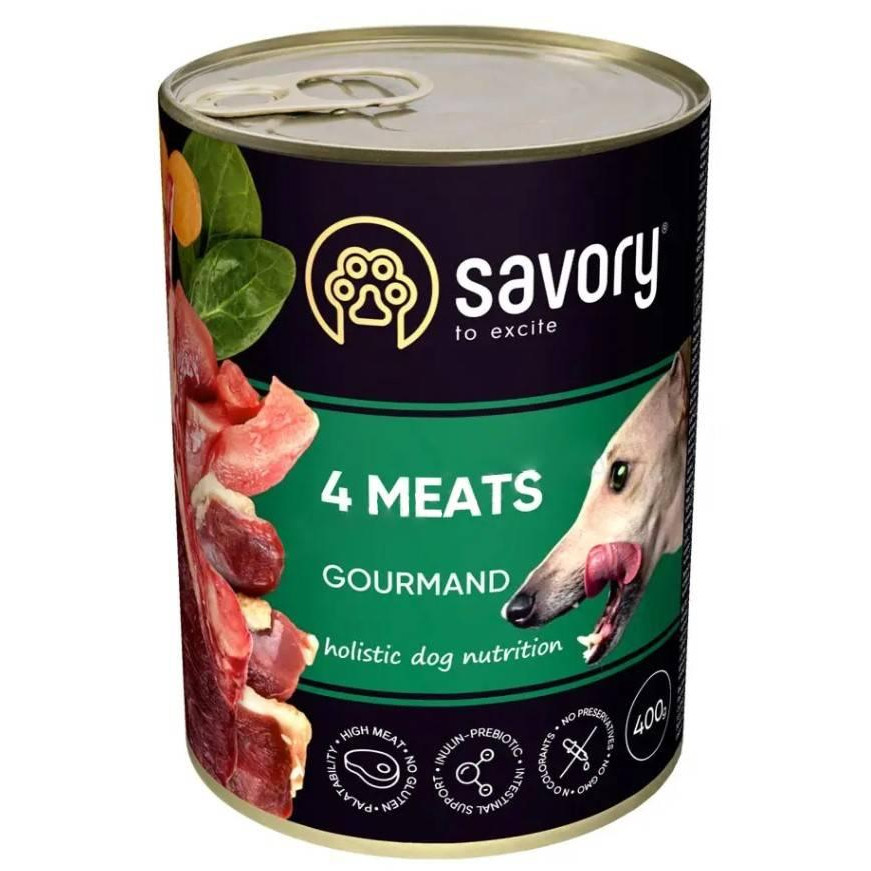 Savory Dog Gourmand 4 meats 400 г (30396) - зображення 1