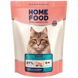 Home Food Корм для взрослых стерилизованных котов Кролик с клюквой 0,4 кг