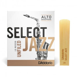 D'Addario Тростини для альт саксофона RRS10ASX3H SelectJazz Unfiled товщина 3 Hard 10шт (RRS10ASX3H)