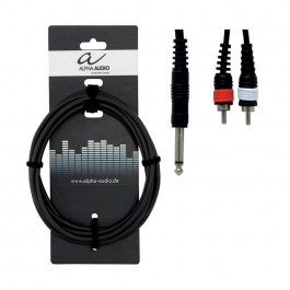 Gewa Кабель Alpha Audio 1stereo jack/ 2 RCA (тюльпан 3м) G-190145