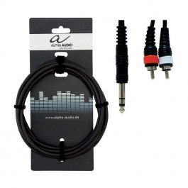 Gewa Кабель Alpha Audio 1mini stereo jack/ 2 RCA (тюльпан 1.5м) G-190150