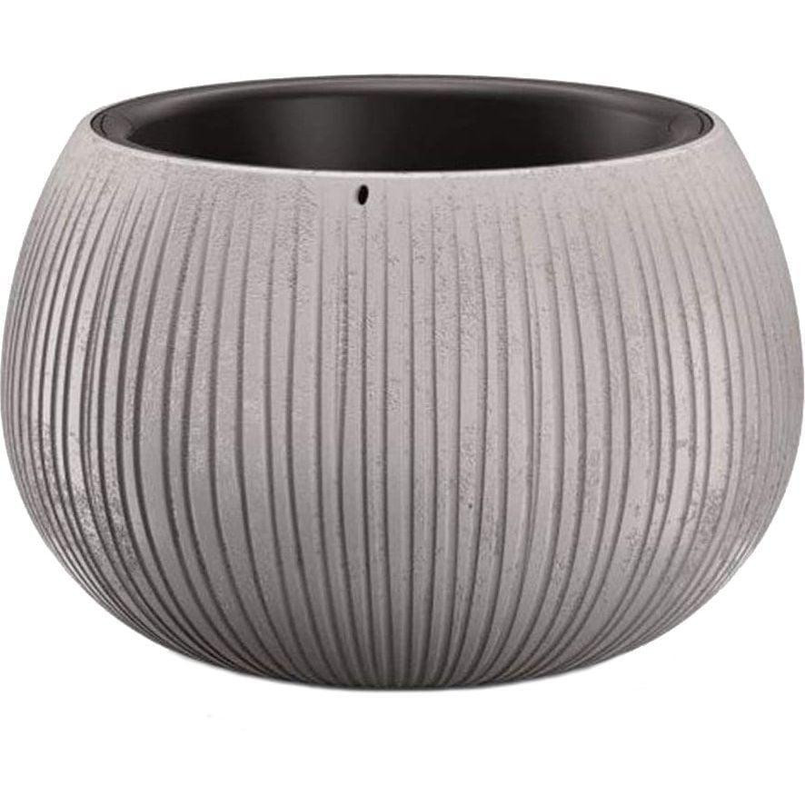 Prosperplast Горщик для квiтiв  Beton Bowl круглий з вкладишем, 480 мм, бетон (65940-422) (5905197265940) - зображення 1