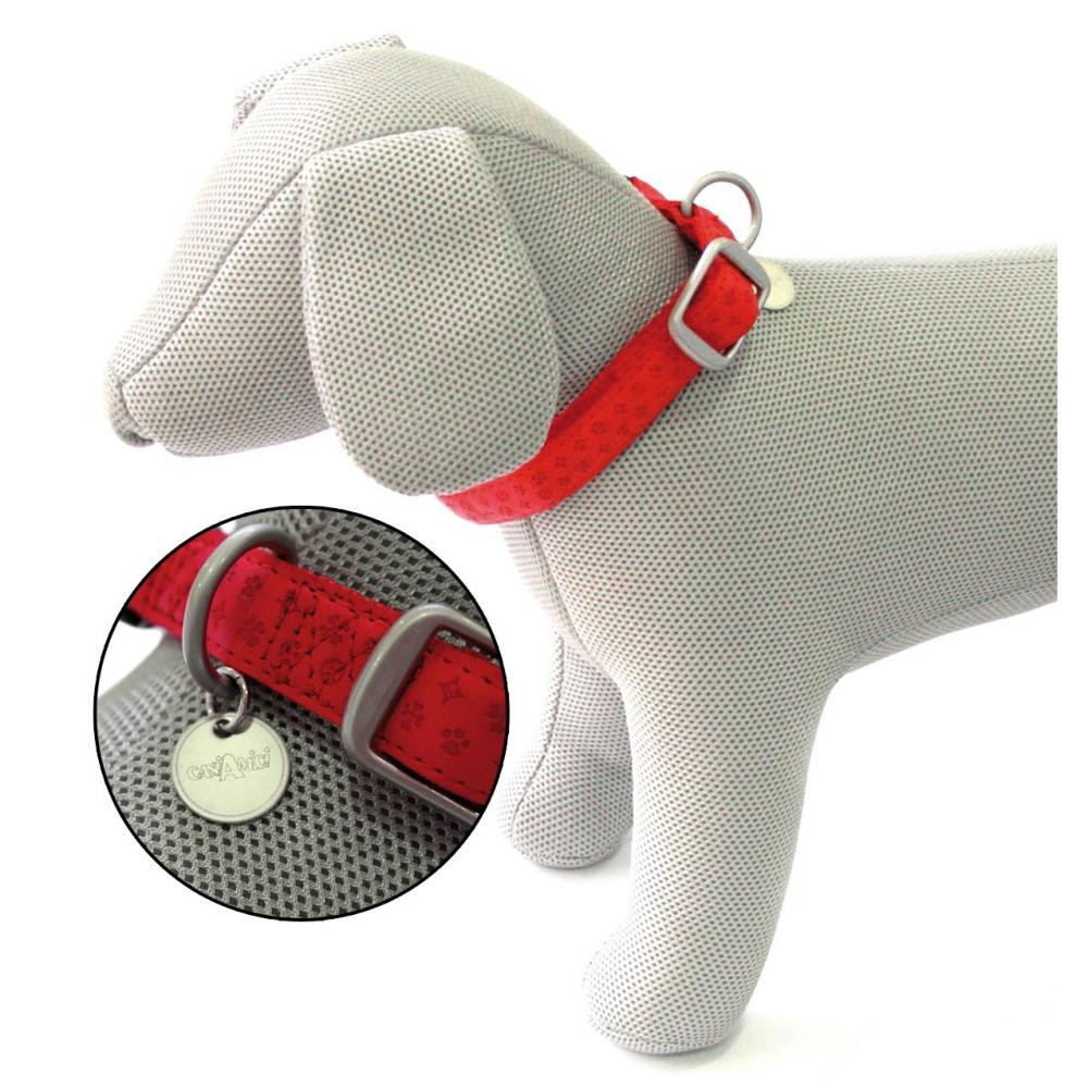 Croci Нашийник для собак  Mylord регульований з тисненням 48-70х2.5 см червоний (C5079305) - зображення 1