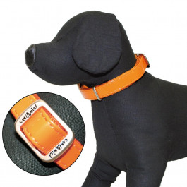 Croci Ошейник  Leatherette для собак, экокожа/нейлон, оранжевый, 26-40x1.5 см (C5079721)
