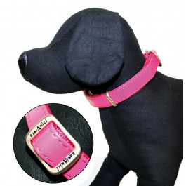 Croci Ошейник  Leatherette для собак, экокожа/нейлон, розовый, 26-40x1.5 см (C5079718)
