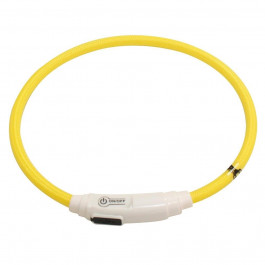 Croci Led USB S - светящийся силиконовый ошейник Кроки, 40 см Желтый (C5020255)