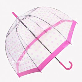 Fulton Зонт-трость женский механический  розовый (FULL042-Pink-Polka-Dot)