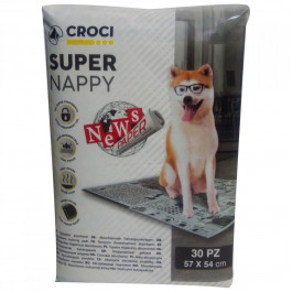 Croci Super Nappy News Paper Пеленки для щенков и собак 30 шт (57 x 54 см) (8023222177208)
