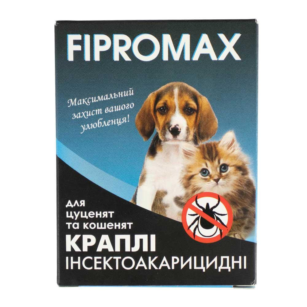 FIPROMAX Капли  для котят и щенков весом 1.5-4 кг, 2 пипетки (4820237150011) - зображення 1