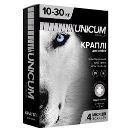 UNICUM Капли Premium от блох и клещей на холку для собак массой 10-30 кг (UN-008)