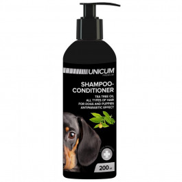 UNICUM Шампунь-кондиционер Premium с маслом чайного дерева для собак 200 мл (UN-020)
