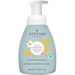 Attitude Пінка для миття тіла та волосся  дитяча Sensitive Skin 250 мл