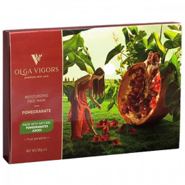 Vigor Cosmetique Naturelle Зволожуюча маска для обличчя Гранат  4 шт