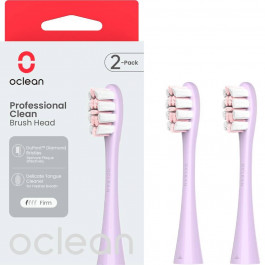 Oclean Brush Head Professional Clean 2-pack Purple (6970810554151)