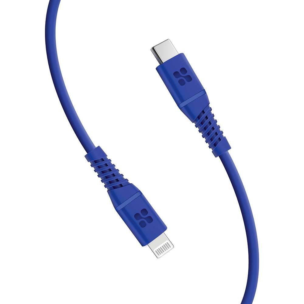 Promate USB Type-C to Lightning 1.2m Blue (powerline-ci120.blue) - зображення 1
