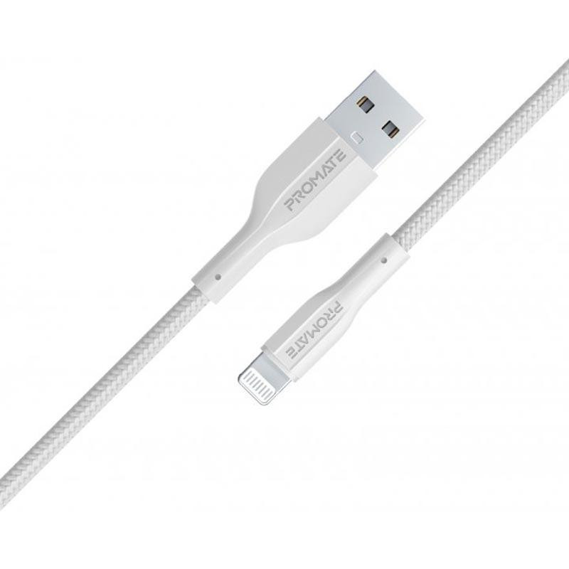 Promate USB to Lightning 1m White (xcord-ai.white) - зображення 1