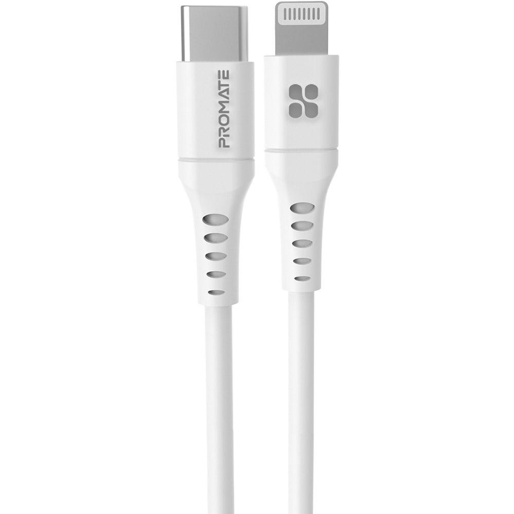 Promate USB Type-C to Lightning 1.2m White (powerlink-120.white) - зображення 1