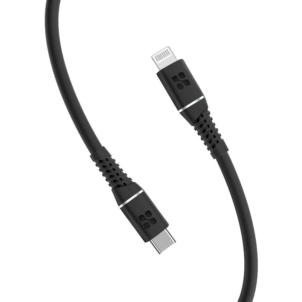 Promate USB Type-C to Lightning 1.2m Black (powerline-ci120.black) - зображення 1