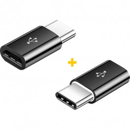 XoKo MicroUSB - Type-C Black (XK-AC014-BK)