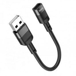 Hoco U107 USB male to USB Type-C female adapter 0.1m Black (6931474789976)