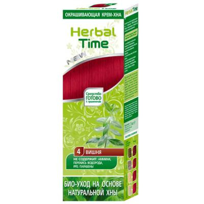 Herbal Time Окрашивающий крем на основе хны  4 Вишня 75 мл (3800010501071) - зображення 1