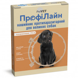 Природа Ошейник антиблошиный Профилайн для собак оранжевий 70 см (PR241025) (4823082410255)