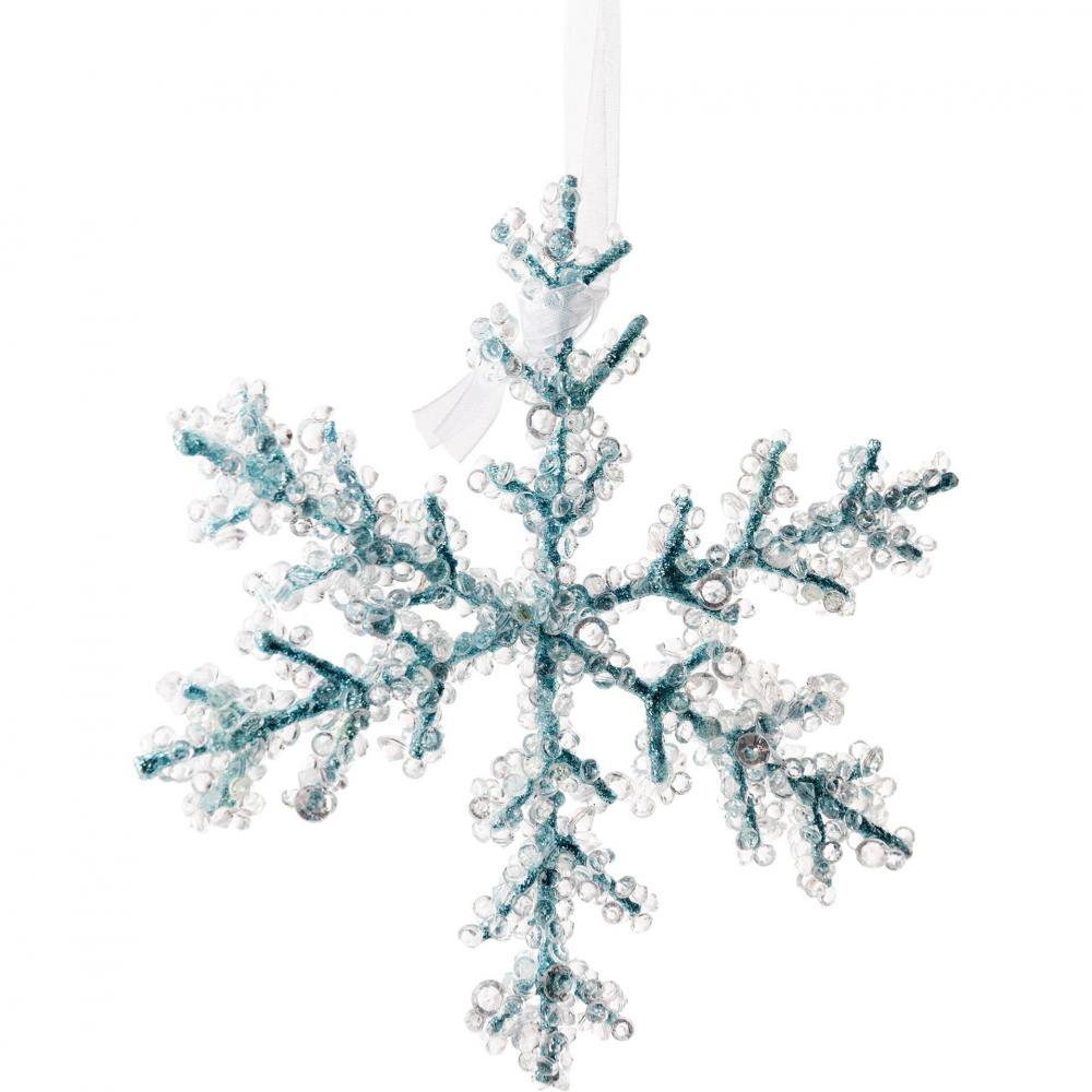 YES! Fun Декор  Сніжинка 15 см світло-блакитна (974737) - зображення 1