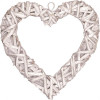 YES! Fun Декоративна прикраса  Серце 20 см ротангова срібне (974246) - зображення 1