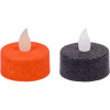 YES! Fun Набор свечей LED Хэллоуин 4x2 см 2 шт. черный/оранжевый 973690 (4820253260657) - зображення 1