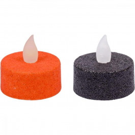 YES! Fun Набор свечей LED Хэллоуин 4x2 см 2 шт. черный/оранжевый 973690 (4820253260657)