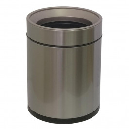 JAH Відро для сміття кругле без кришки  із внутрішнім відром, 8 л срібний металік (6925208613507)