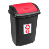 Plast Team Відро для сміття  Swing, чорний з червоною кришкою, 25 л (1341.5) (5707672733773) - зображення 1