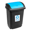 Plast Team Відро для сміття  Swing, чорний з голубою кришкою, 25 л (1341.5) (5707672733759) - зображення 1