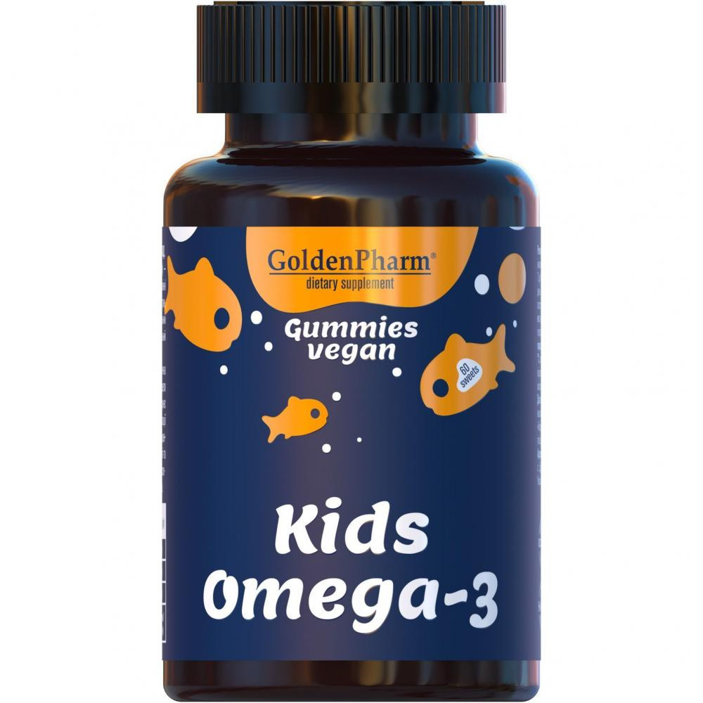 Golden Farm Kids Omega-3 Омега-3 для дітей веган мармелад 60 жувальних цукерок - зображення 1
