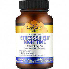 Country Life Stress Shield Nighttime 60 caps Комплекс для здорового сна (CLF5042)