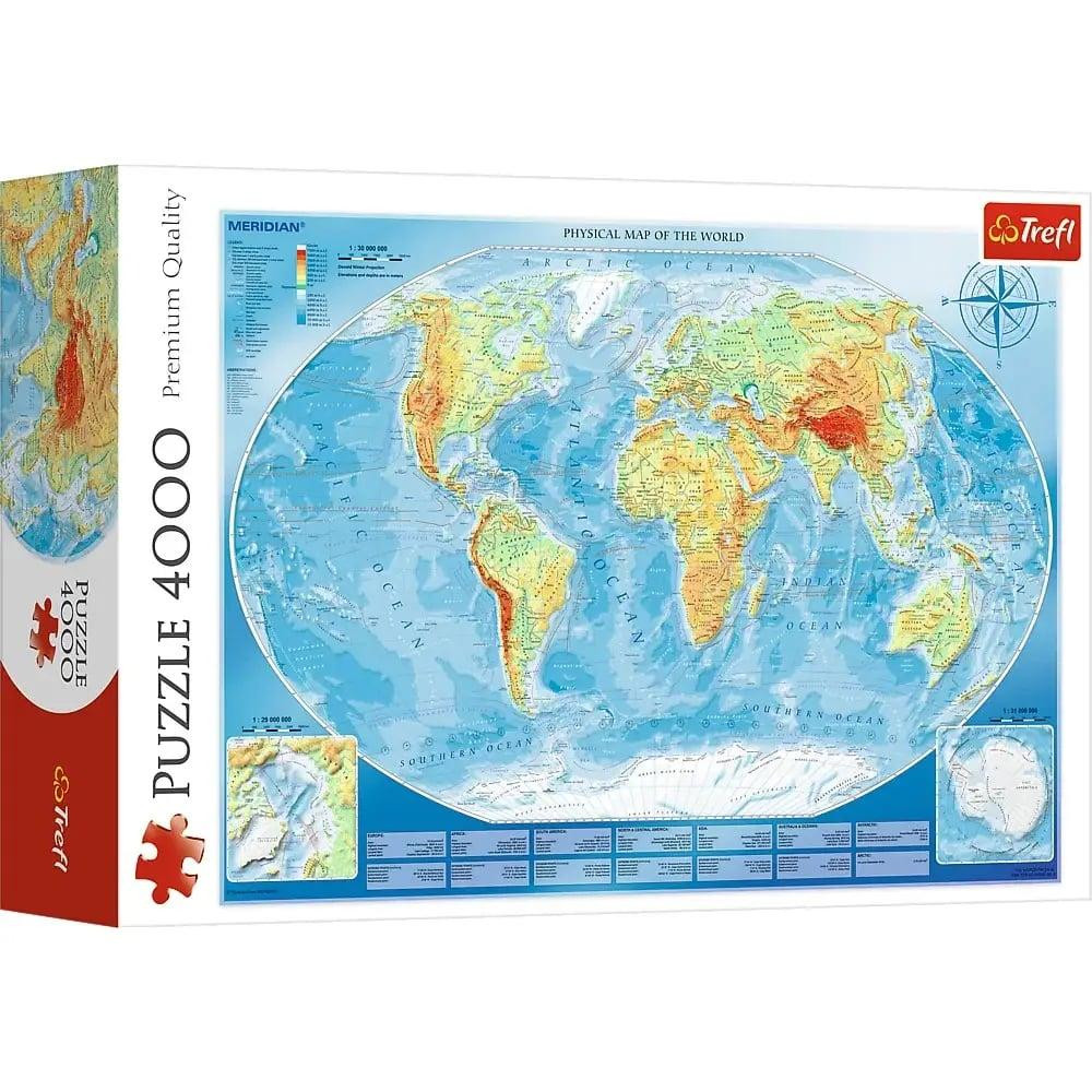 Trefl Большая физическая карта мира, 4000 элементов (45007) - зображення 1