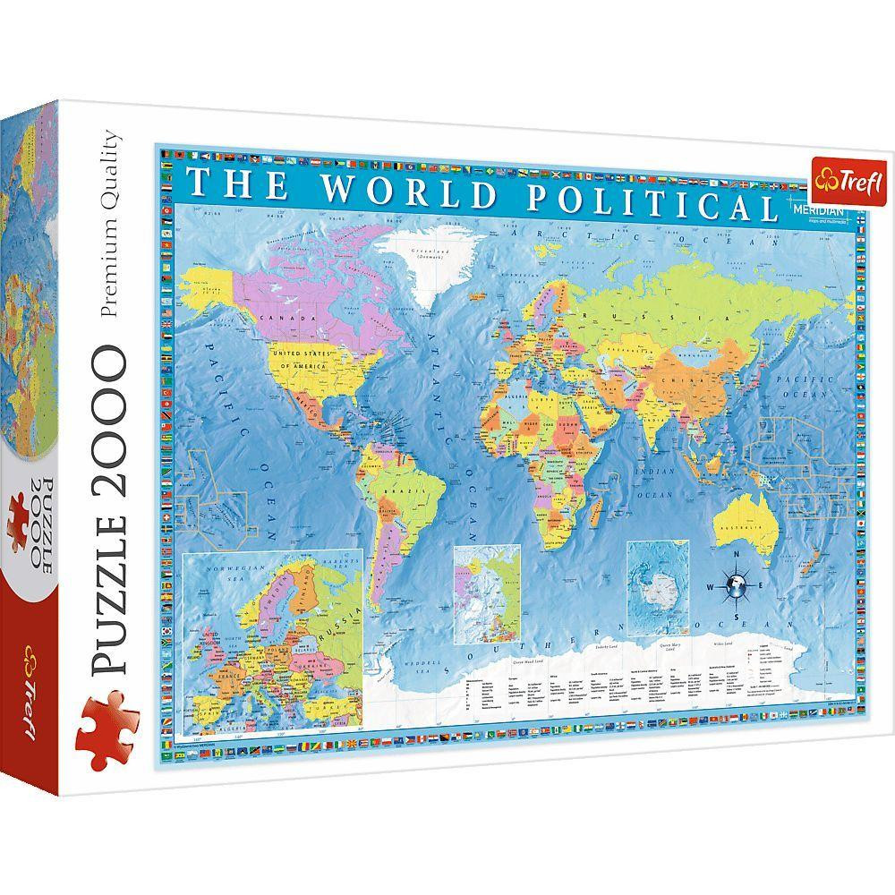 Trefl Пазл Политическая карта мира 2000 деталей (27099) - зображення 1