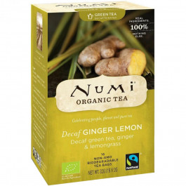 Numi Чай зеленый органический  Лимонный Имбирь без Кофеина 2 г х 18 пакетиков (0680692152609)