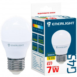 Enerlight LED G45 7W 3000K E27 (G45E277SMDWFR)
