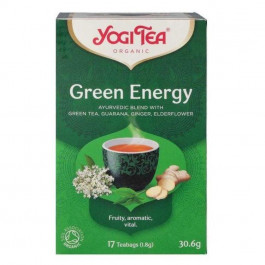 Yogi Tea Суміш трав’яного та зеленого чаю  Green Energy органічний, 17 пакетиків (4012824401969)