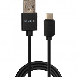 Vinga USB 2.0 AM to Type-C 1m Black (VCPUSBTC3ABK)