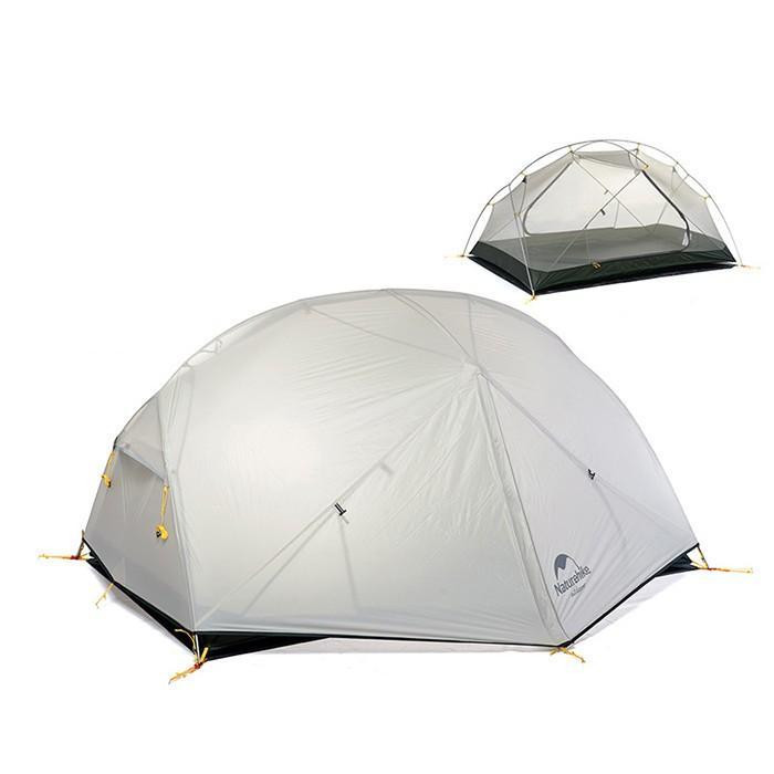 Naturehike Mongar 2P Double Layer Camping Tent NH17T007-M 20D / grey - зображення 1
