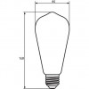 EUROLAMP LED Deco Filament ST64 7W E27 4000K 2 шт (MLP-LED-ST64-07274(Amber)) - зображення 2