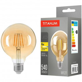 TITANUM LED Filament G95 6W E27 2200K бронза (TLFG9506272A)